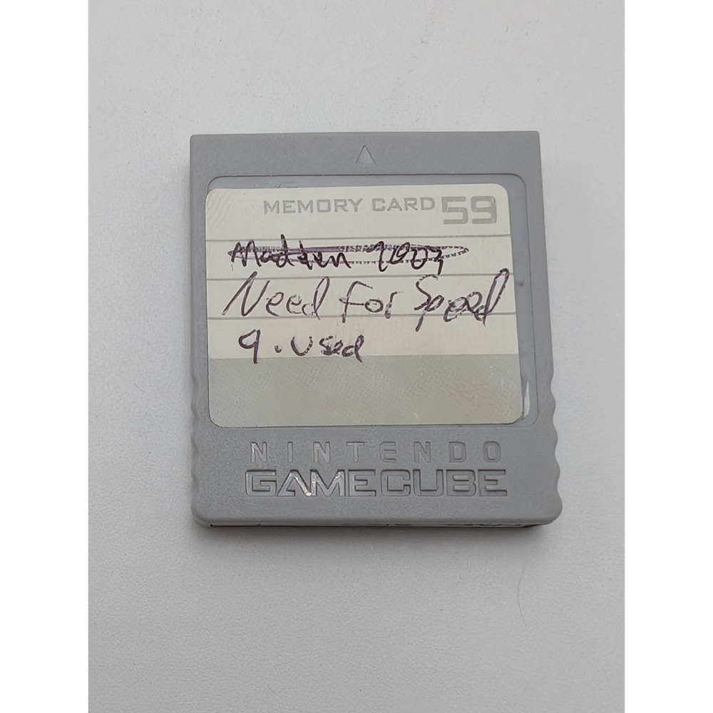 Official Nintendo Gamecube Memory Card 59 Blocks DOL-008 Gray- TESTED